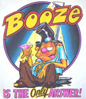 booze is the only answer vintage t-shirt iron-on