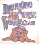 drinking is the curse of the working class vintage t-shirt iron-on