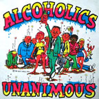 alcoholics unanimous vintage t-shirt iron-on