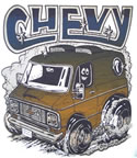 chevy van vintage t-shirt iron-on transfer