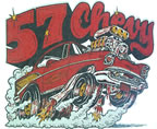 57 chevy vintage t-shirt iron-on