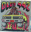 olds 442 rat's hole vintage t-shirt iron-on