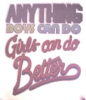 anything boys can do girls can do better vintage t-shirt iron-on heat transfer