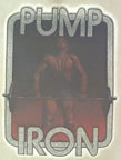 pump iron weightlifting vintage t-shirt iron-on heat transfer