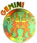 gemini t-Shirt Iron-On Horoscope Vintage Unused Deadstock Glitter 1970's