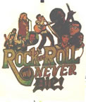 rock and roll will never die vintage 1970's t-shirt iron-on
