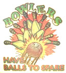 bowlers have balls to spare 1970's vintage t-shirt iron-on