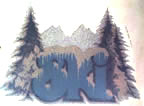 skiing 1970's vintage t-shirt iron-on