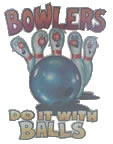 bowlers do it with balls 1970's vintage t-shirt iron-on
