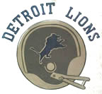detroit lions vintage t-shirt iron-ons unused 1970's glitter