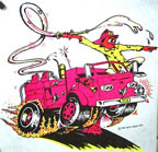 firetruck rat's hole vintage t-shirt iron-on transfer