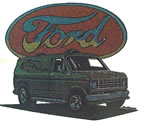 ford van green vintage t-shirt iron-on transfer