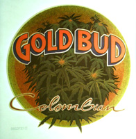 gold bud colombian marijuana weed tshirt