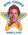bob gross portland trailblazers vintage t-shirt iron-on