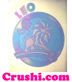 leo t-Shirt Iron-On Horoscope Vintage Unused Deadstock Glitter 1970's