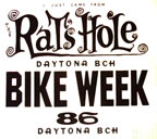daytona bike week vintage t-shirt iron-on 1986