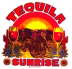 tequila sunrise vintage t-shirt iron-on