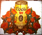 coors beer gold beer can vintage t-shirt iron-on beer
