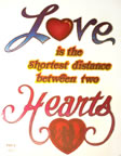love is the shortest distance between two hearts t shirt heat transfer