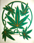 pot leaves marijuana beer can vintage t-shirt iron-on beer