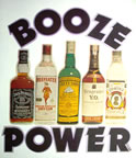 booze power jack daniel's vintage t-shirt iron-on