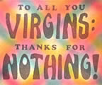 virgins: thanks for nothing Unused Original Vintage T-Shirt Iron-On Heat Transfer