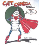 capt. condom Unused Original Vintage T-Shirt Iron-On Heat Transfer