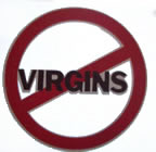 no virgins Unused Original Vintage T-Shirt Iron-On Heat Transfer