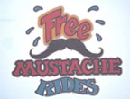 free mustache rides Unused Original Vintage T-Shirt Iron-On Heat Transfer
