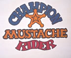 champion mustache rider Unused Original Vintage T-Shirt Iron-On Heat Transfer
