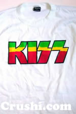 kiss rastafarian heavy metal rock band vintage t-shirt iron-on vintage t-shirts iron-ons