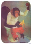 monkey toilet vintage t-shirt iron-on
