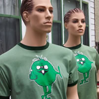 Crushi Vintage Green Guy Middle Finger T-Shirt