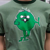 Crushi Vintage Green Guy Middle Finger T-Shirt