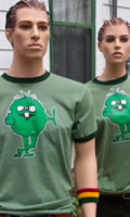 middle finger green guy t-shirt