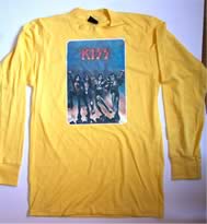 kiss rock music band original 1970's vintage t-shirt