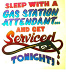 sleep with a gas station attendant vintage t-shirt iron-on
